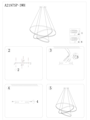 Подвесная люстра Arte Lamp FRODO A2197SP-3WH фото 6