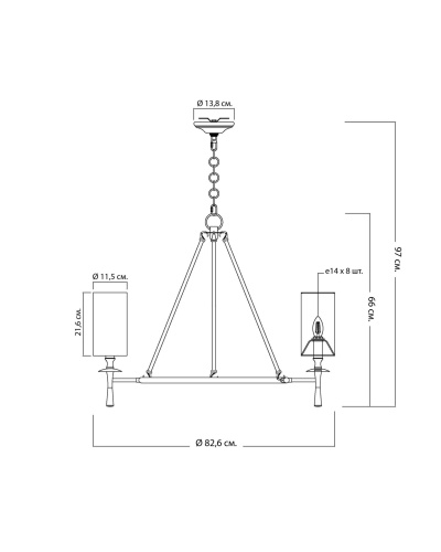 Чёрная люстра LH Mirror Home Валенте LHLCH300124XNP фото 4