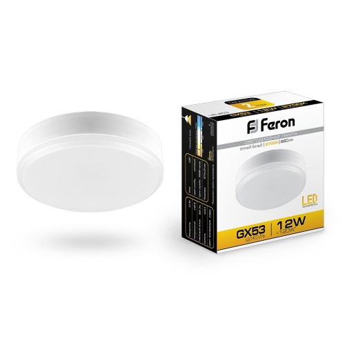 Лампа cветодиодная Feron 12W GX53 2700K 25833