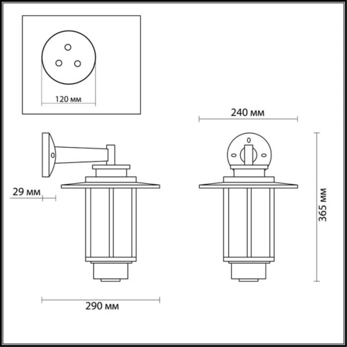 Уличный настенный светильник Odeon Light Mito 4047/1W фото 3