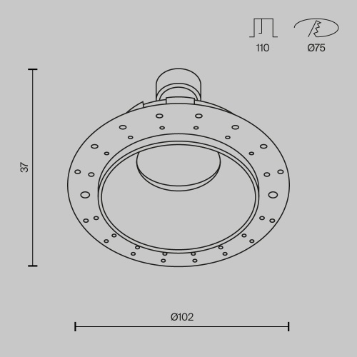 Встраиваемый светильник Technical DL051-U-2WMG фото 4