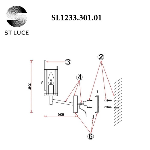 Бра ST Luce BITONTO SL1233.301.01 фото 4