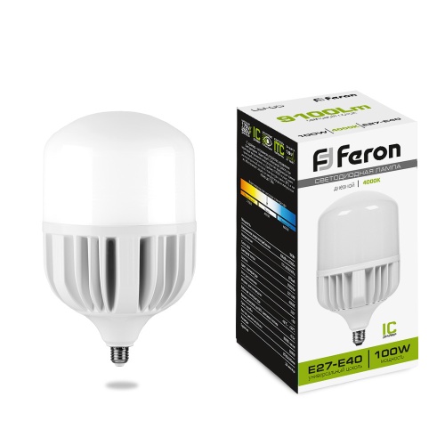 Лампа светодиодная Feron 100W Е27-E40 4000K 38219