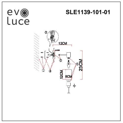 Бра Evoluce GESSI SLE1139-101-01 фото 6