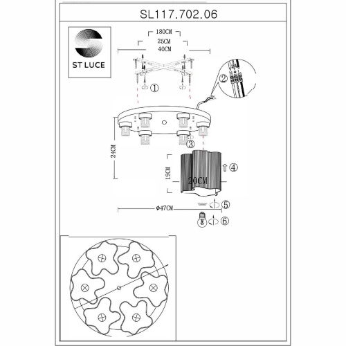 Люстра потолочная ST-Luce ONDE SL117.702.06 фото 3