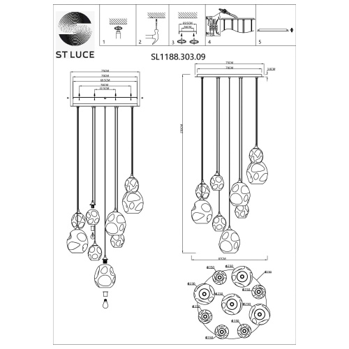 Люстра подвесная ST Luce IDESIA SL1188.303.09 фото 8
