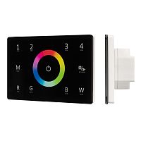 Панель Sens SMART-P85-RGBW Black (230V, 4 зоны, 2.4G) (Arlight, IP20 Пластик, 5 лет)