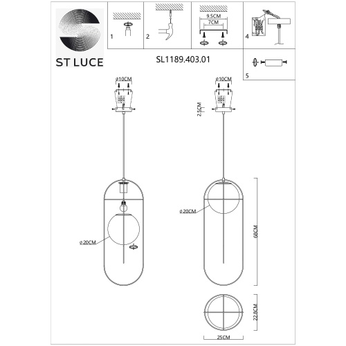 Подвес ST Luce BEATA SL1189.403.01 фото 7