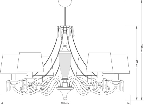 Люстра Kutek MONZA MON-ZW-6(N/A) фото 3