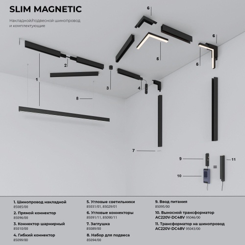 Трековый светильник Elektrostandard Slim Magnetic 12W 3000K черный      4690389206511 фото 7