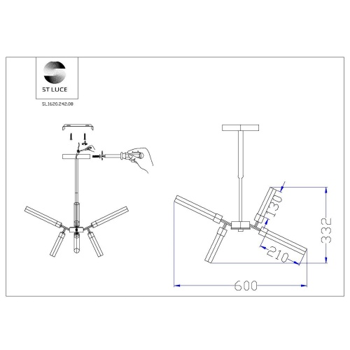 Люстра потолочная ST Luce SPLIO SL1620.242.08 фото 3