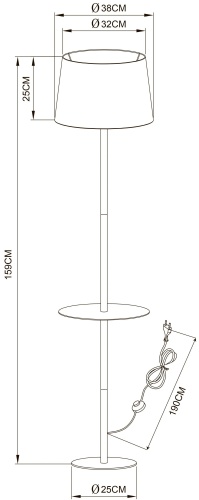 Торшер Arte Lamp CONNOR A2102PN-1WH фото 9