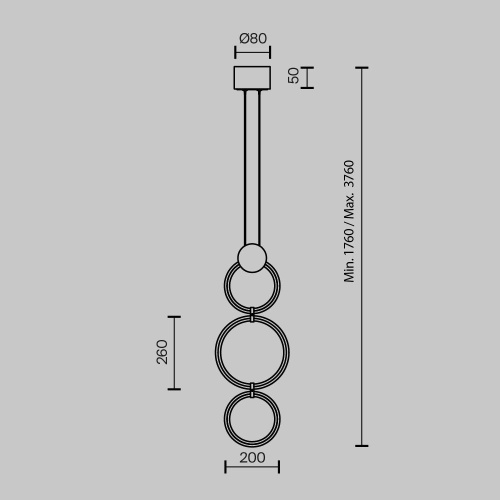 Подвесной светильник Maytoni Link MOD357PL-L20BS3K фото 7