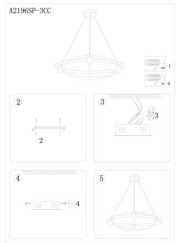 Подвесная люстра Arte Lamp HARLEY A2196SP-3CC фото 7