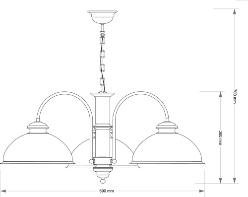 Люстра Kutek LIDO LID-ZW-3(P) фото 3