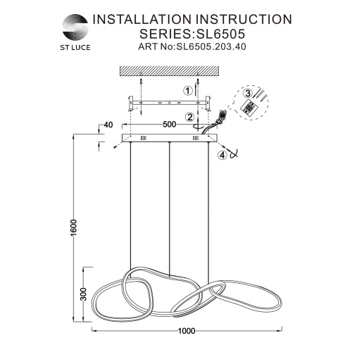Светильник подвесной ST Luce ABRA SL6505.203.40 фото 7
