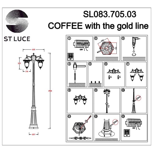 Уличный светильник наземный ST Luce CHIANI SL083.705.03 фото 3