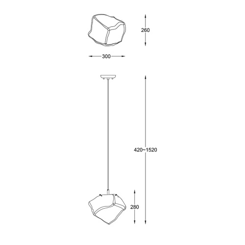 Подвесной светильник Zumaline ROCK P0488-01A-F4HF фото 4