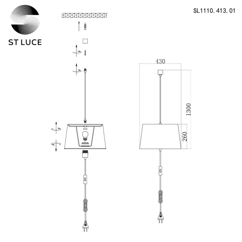 Светильник подвесной ST-Luce AMBRELA SL1110.413.01 фото 3