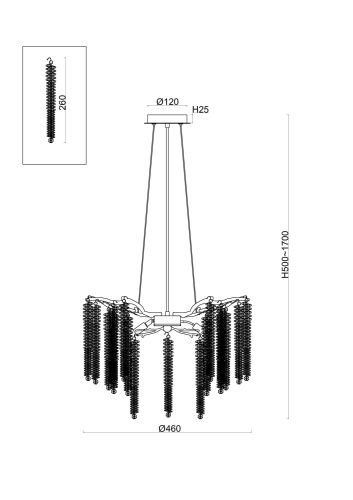 Подвесной светильник Freya FR1010PL-06G фото 3