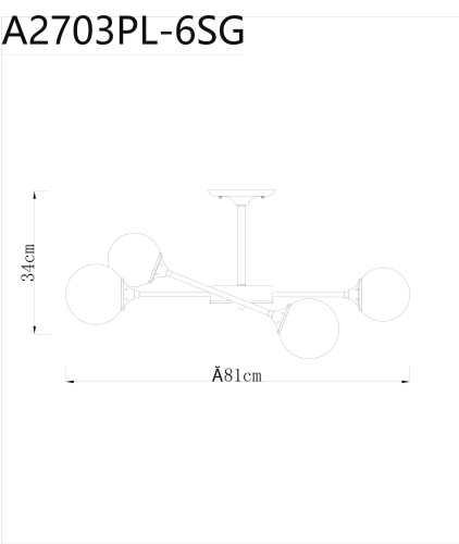 Светильник потолочный Arte Lamp MARCO A2703PL-6SG фото 5