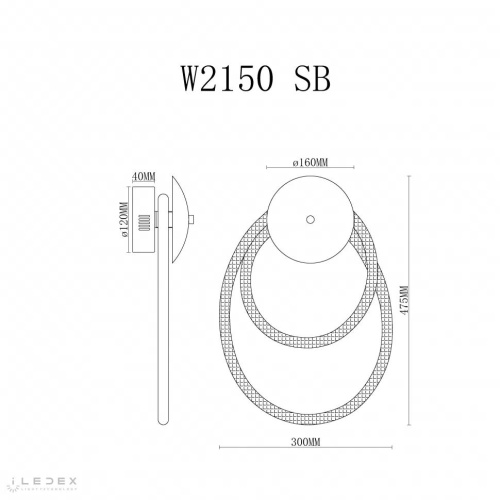 Светильник настенный iLedex Cross W2150 SB фото 3