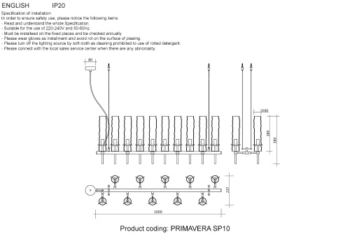 Люстра Crystal Lux PRIMAVERA PRIMAVERA SP10 GOLD фото 5