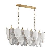 Люстра Odeon Light HALL ODL24 517 PORCELA золото/белый/прозрачный/металл/фарфор/стекло E14 14*40W  5051/14