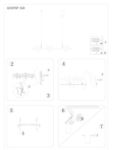 Подвесной светильник Arte Lamp DARCY A2187SP-1GO фото 7