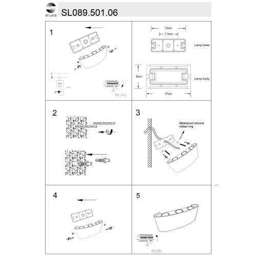 Светильник уличный настенный BISELLO SL089.501.06 фото 8