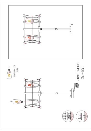 Подвесная люстра Werk 1521-4PC фото 10