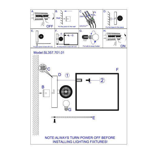 Бра Basic-3 SL357.701.01 фото 3