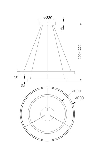 Подвесной светильник Maytoni Rim MOD058PL-L74BS4K фото 5
