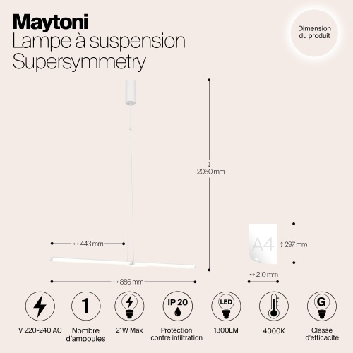 Подвесной светильник Maytoni Supersymmetry P096PL-L11WK1 фото 8