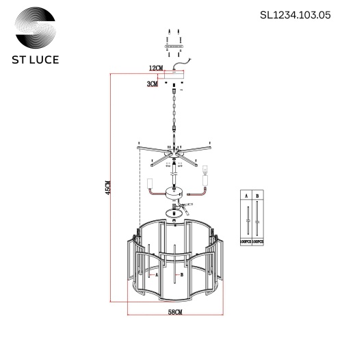 Подвесная люстра ST Luce Cosenza SL1234.103.05 фото 6