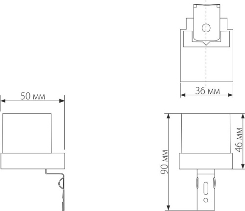 Датчик освещенности 1200W IP44 SNS-L-06 белый фото 6