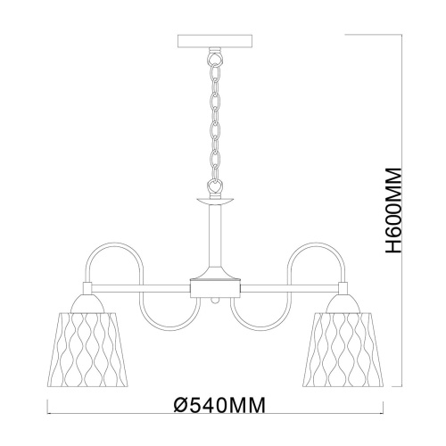 Подвесной светильник Escada 1125/5PL E27*40W Brass фото 7