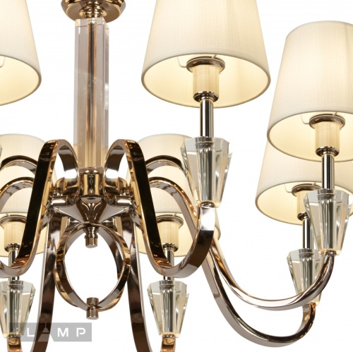 Подвесная люстра iLAMP Alesti P2424-8 Nickel фото 5