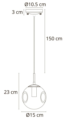 Подвес Arte Lamp TUREIS A9915SP-1PB фото 6