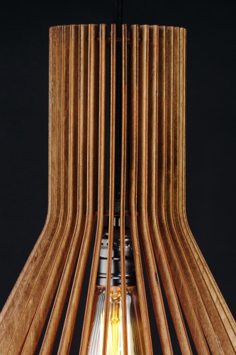 Подвесной деревянный светильник Woodshire Конус 2040b фото 6