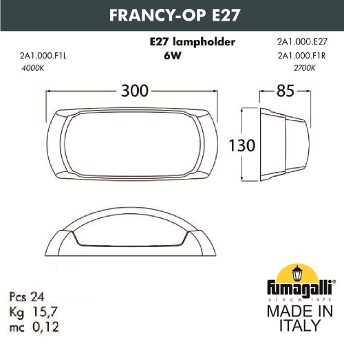 Настенный светильник FUMAGALLI FRANCY серый, бежевый 2A1.000.000.LYF1R фото 3