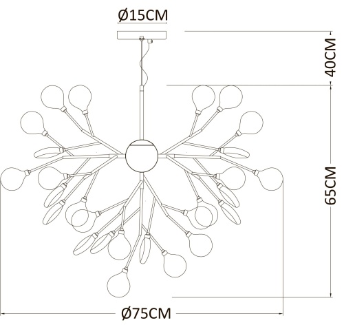 Люстра подвесная Arte Lamp CANDY A7274SP-36GO фото 7