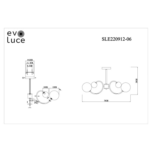 Люстра потолочная Evoluce Formae SLE220912-06 фото 3