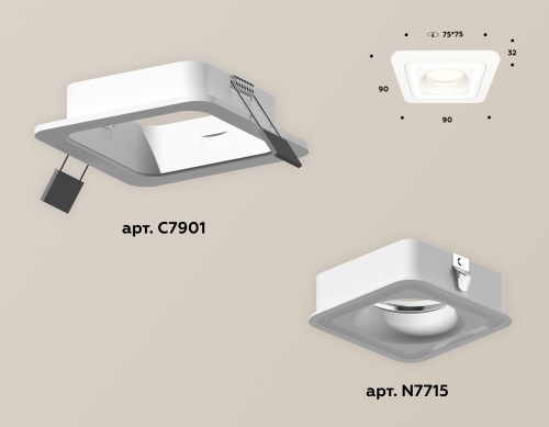 Комплект встраиваемого светильника Ambrella Techno XC7901011 фото 3