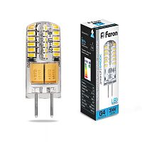 Лампа светодиодная Feron G4 3W 6400K 25533