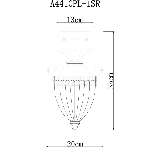 Потолочная люстра Arte Lamp Schelenberg A4410PL-1SR фото 6