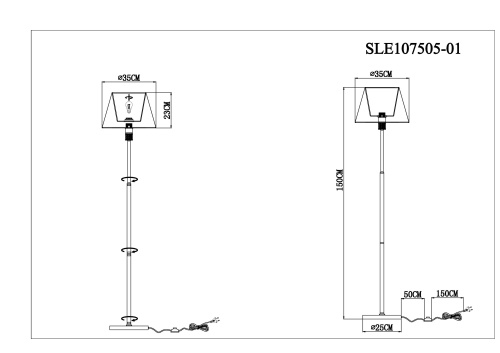 Торшер EVOLUCE MANILA SLE107505-01 фото 8