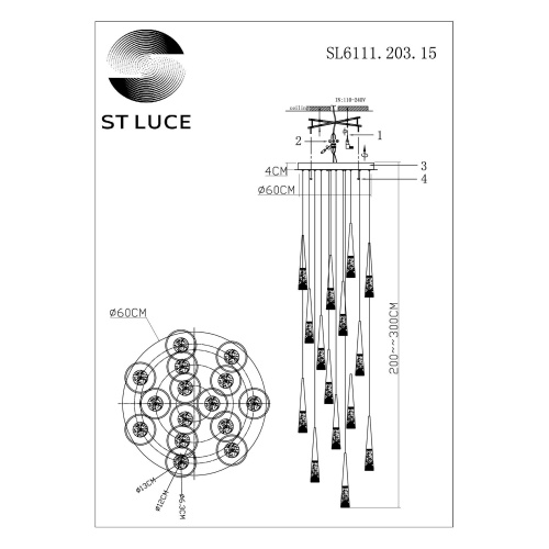 Люстра подвесная ST Luce SOLLEN SL6111.203.15 фото 6