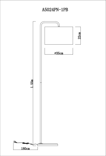 Торшер Arte Lamp RUPERT A5024PN-1PB фото 12