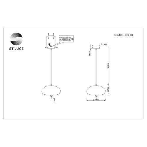 Люстра подвесная ST Luce Ozzio SL6108.303.01 фото 3